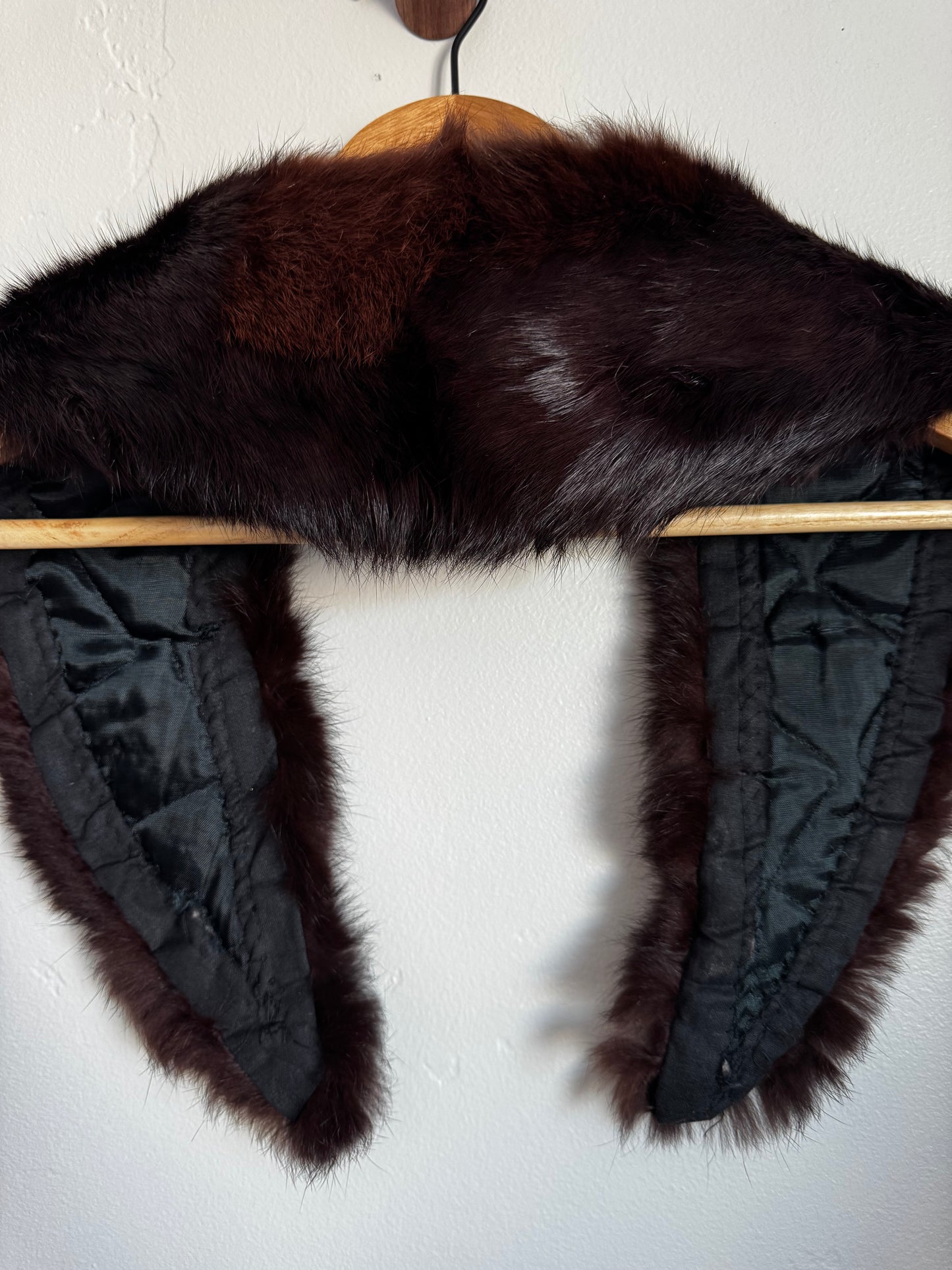 Dark Brown Vintage Neck Fur