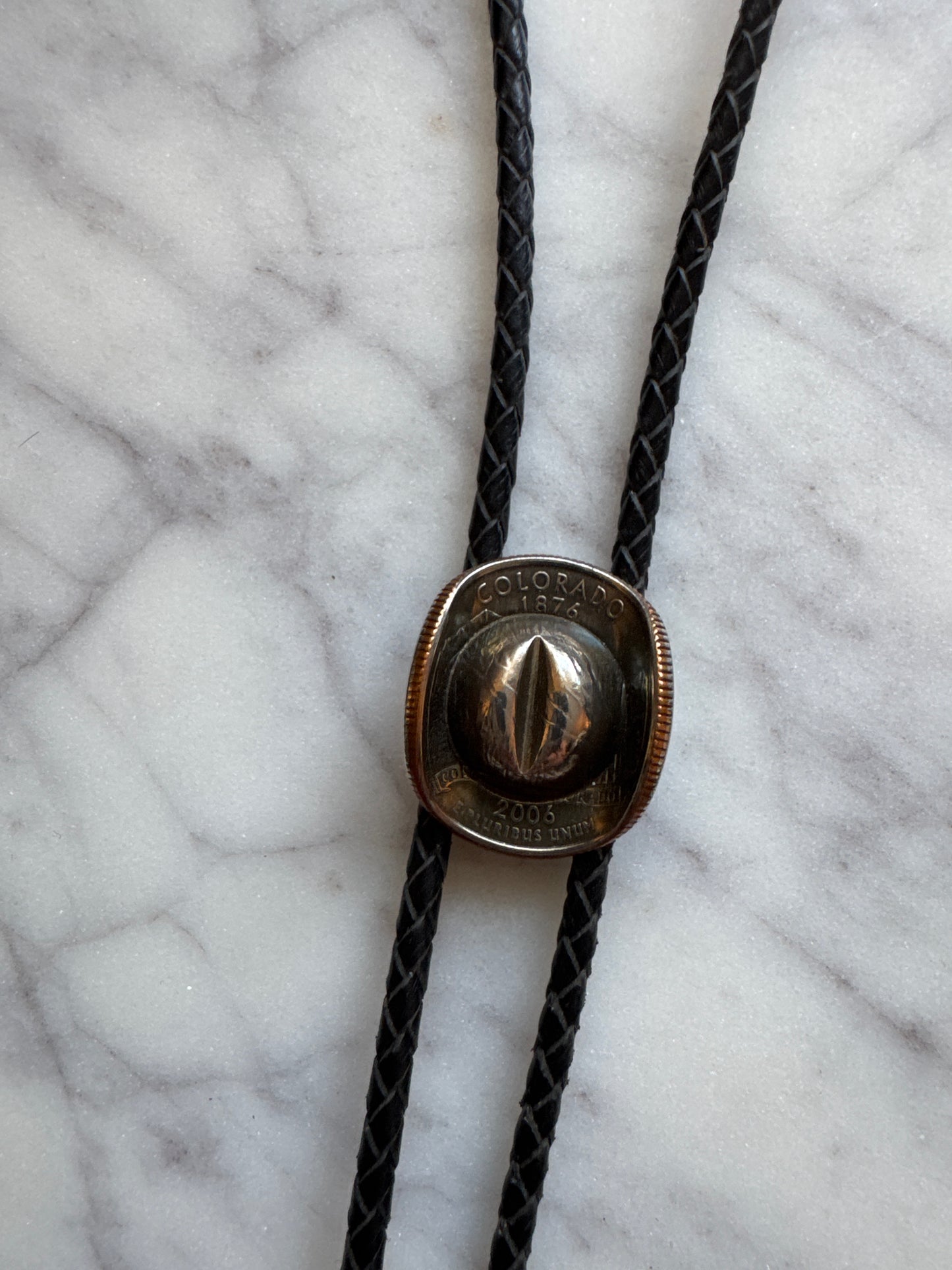 Quarter Cowboy Hat Bolo Tie