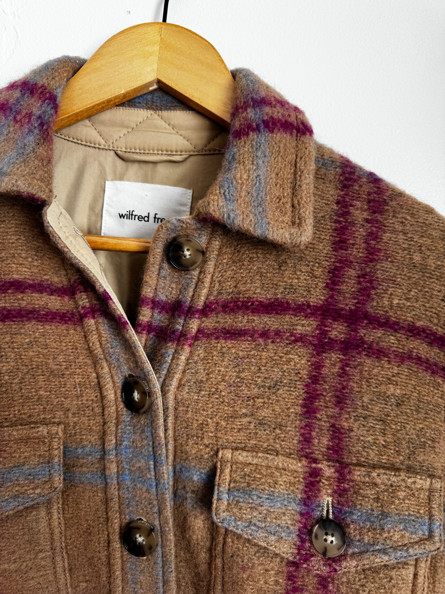 Cropped Wool Plaid Jacket