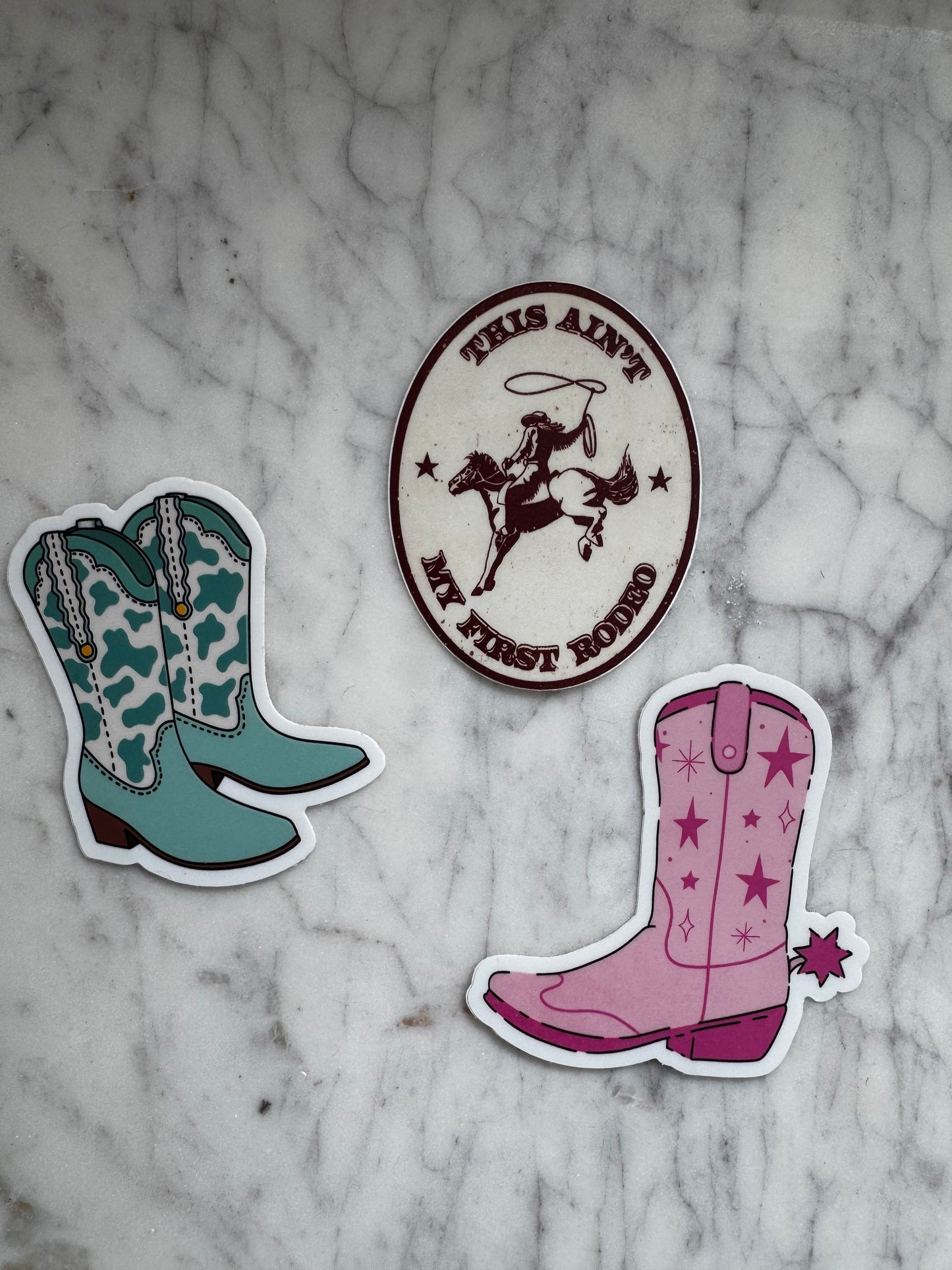 Pink Cowboy Boot Sticker
