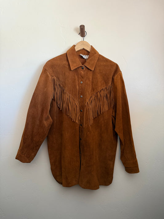 Kenar Leathers Brown Suede Shirt Jacket