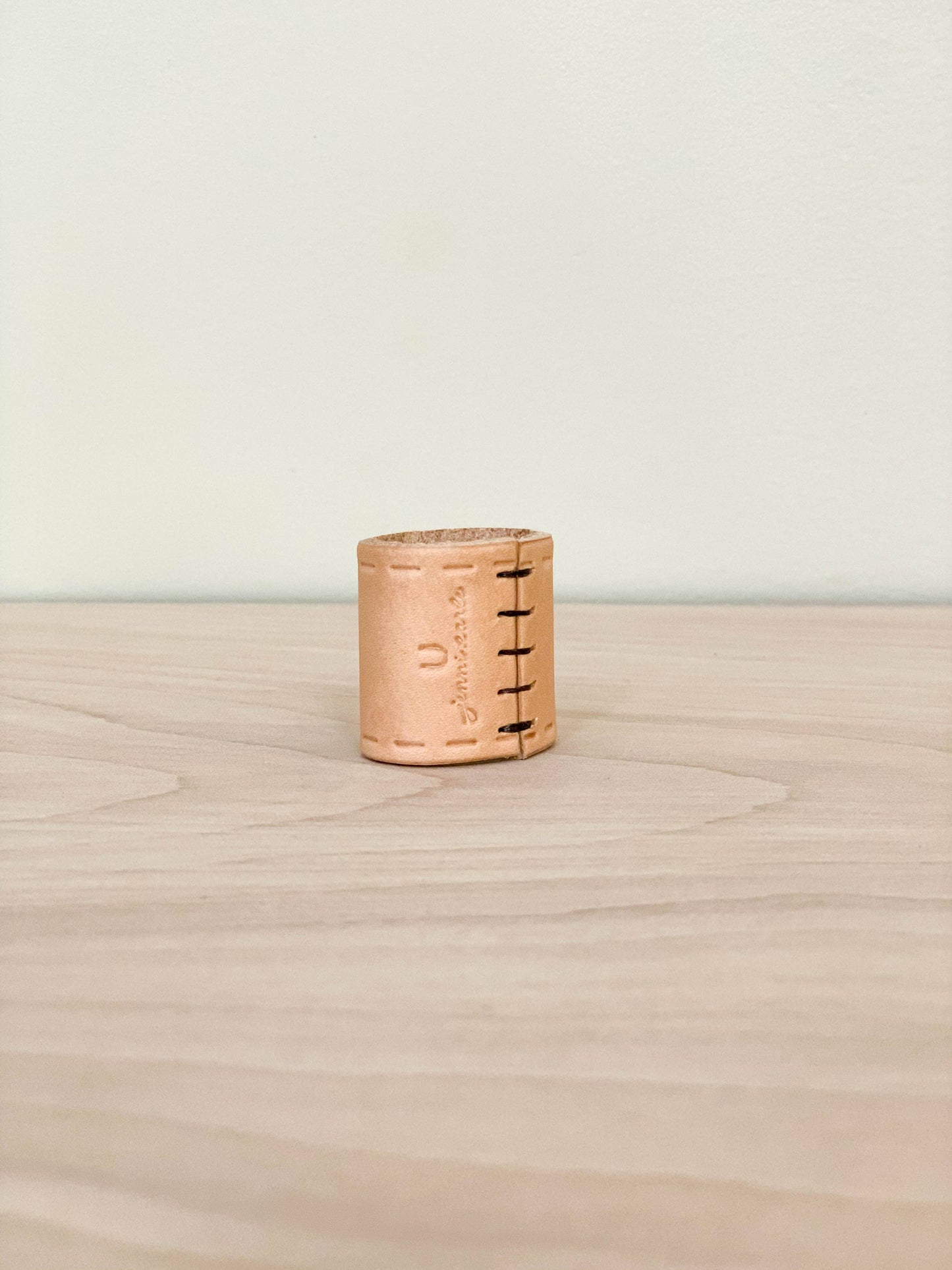 Leather studded bandana slide with dash